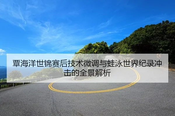 覃海洋世锦赛后技术微调与蛙泳世界纪录冲击的全景解析